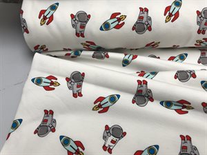 Bomuldsjersey - med astronaut look